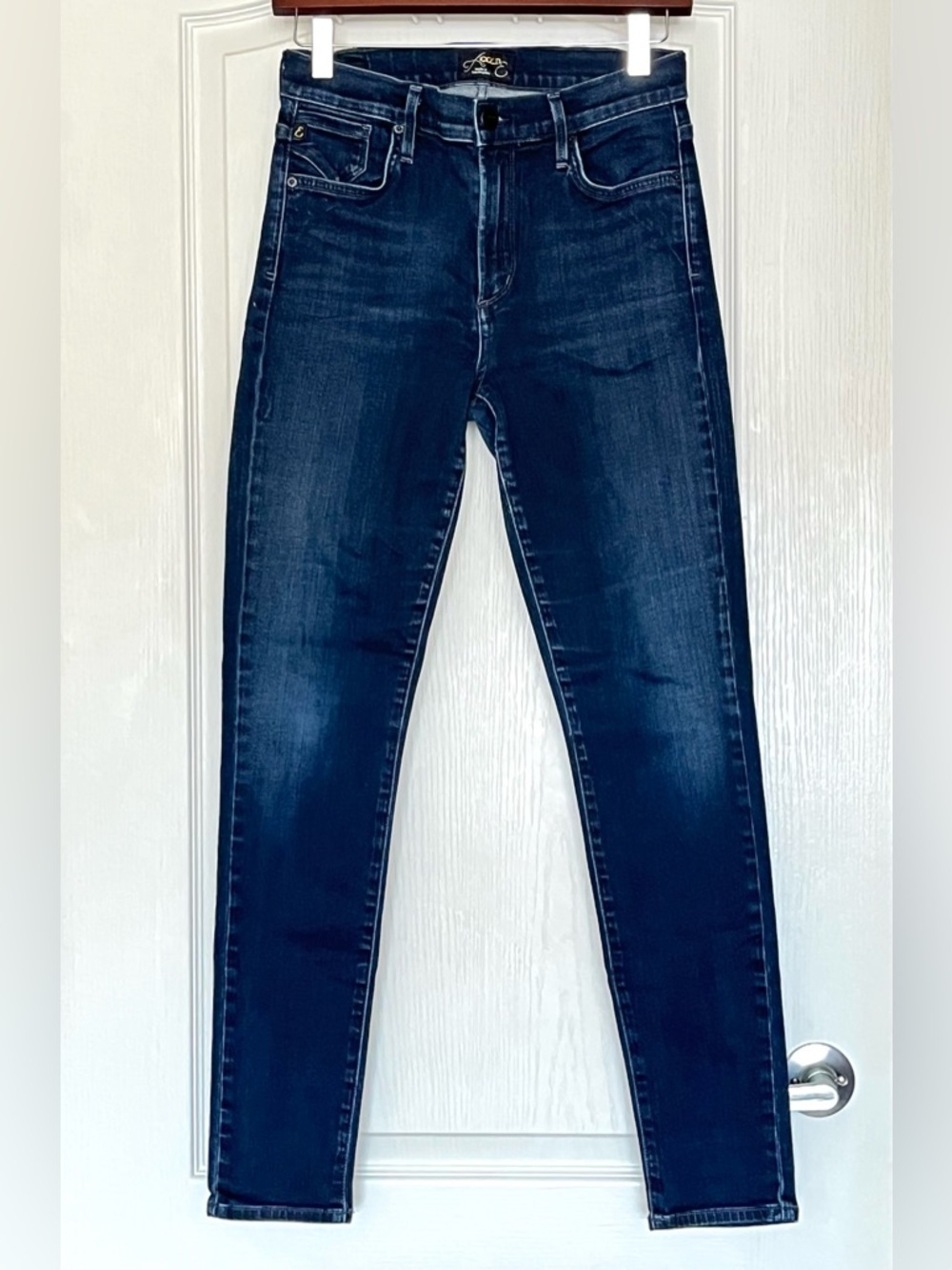 Agolde Size 29 Sophie High Rise Skinny Jeans Dark Wash Indigo Sculpting Stretch